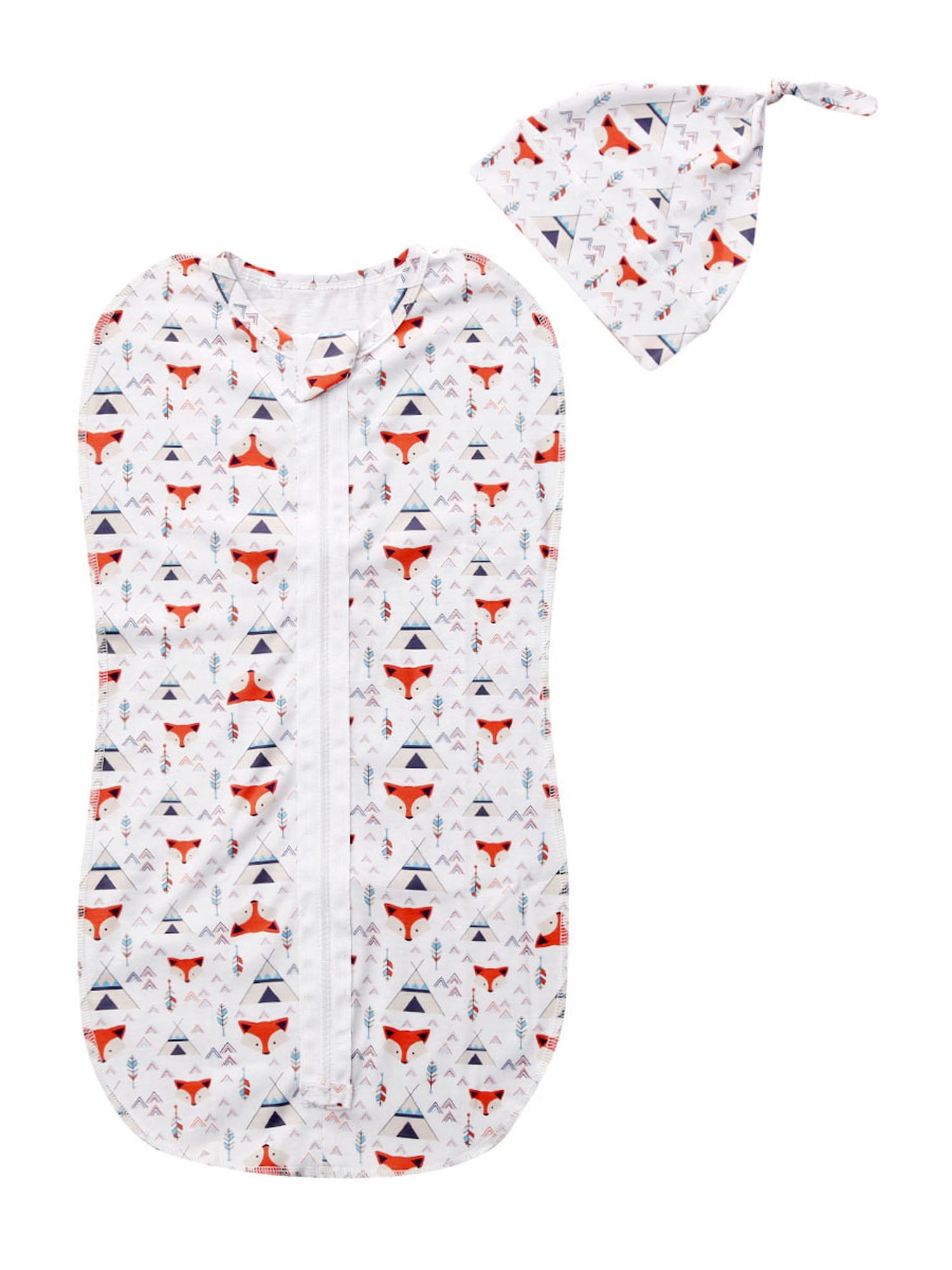 Lisenrain Newborn Baby Cotton Zipper Swaddle Blanket Wrap Sleeping Bag