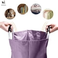 thumbnail image 3 of WOOHA Cesto para la Ropa sucia, Cesto para la Ropa, Cesto para Ropa Plegable, Impermeable, fácil de Transportar con Asas de Aluminio protegidas con Espuma, Bolsa de lavandería, 95 L, Púrpura, 3 of 5