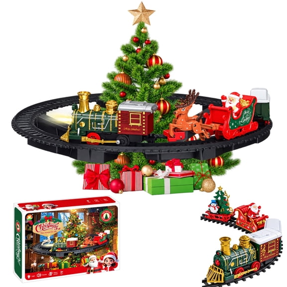 Electric Christmas Railway Train Set, Christmas Tree Train Decorations