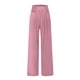 thumbnail image 4 of pantalones de pierna ancha de lino de algodón de verano mujer pantalón palazzo suelto bolsillo cintura elástica botón pantalones casuales rosa / m, 4 of 4