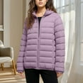 thumbnail image 4 of Cyber**Monday Chaoheng Winter Coats for Women 2025 Women's Lightweight Puffer Jacket,Slim Hooded Short Down Coat, 4 of 5