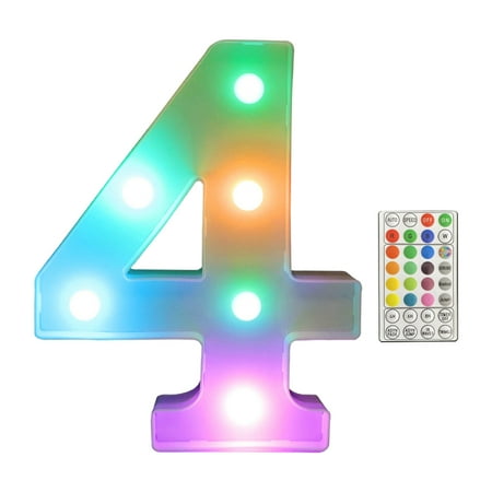 

Joyfeel LED Number Lights Colorful with Remote 4 Flashing Modes 16Colors Light Party Wedding Birthday Decoration