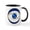 White/Black Inside, variant on CafePress - Blue Evil Eye With Gold Accents Mugs - 11 oz Ceramic Mug - Novelty Coffee Tea Cup