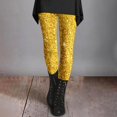 thumbnail image 2 of Women's Leggings Glitter Sequin Print Breathable Seamless Casual Running Workout Leggings, 2 of 5
