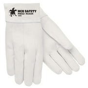 MCR Safety 127-4907 2 in. Bandtop Grain Goatskin Mig & Tig Leather Welding Work Extra Small Gloves - Size 7 - Pack of 12