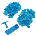 thumbnail image 4 of 100 etiquetas de oreja en blanco para animales, cabras, ovejas, cerdos, ganado, TPU, para animales de granja, sin letras, azul, 4 of 12