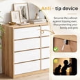 thumbnail image 4 of Ktaxon 8 Drawer Double Dresser Wood Dresser Organizer Storage Cabinet Chest of Drawers for Bedroom Hallway Living Room, White, 4 of 17