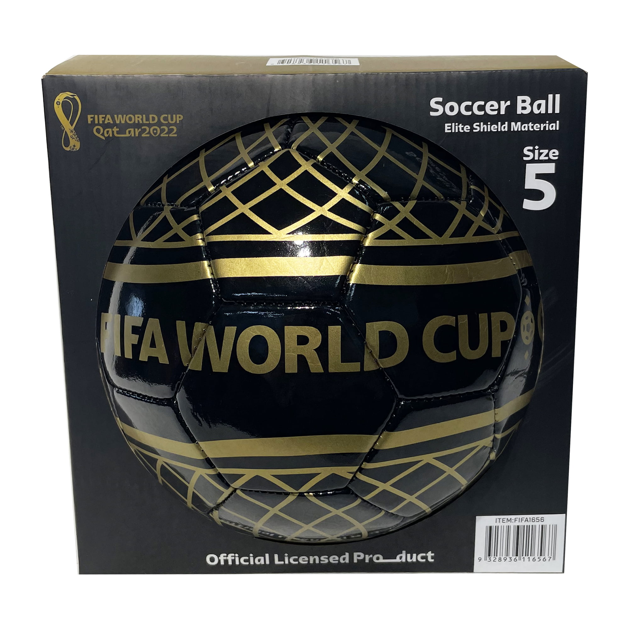 FIFA World Cup 4pc Combo Soccer Set, Size 5 Soccer Ball, Flag Print 