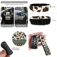 thumbnail image 7 of Garronmavis 15pcs Southwest Aztec Trendy Automobile Interior Sets Car Front Seat Cover Rear Bench Cover Steering Wheel Cover Seat Belt Cover Coasters Air Vent Phone Holder Trash Can, 7 of 7