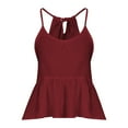thumbnail image 3 of UYISJ Womens Spaghetti Strap Tank Tops Cami V Neck Halter Peplum Tops Flowy Tunic Shirts, 3 of 5