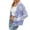Purple, variant on Cardigan for Women Summer Fashion V-Neck Print Cardigan Long Sleeve Tops Blouse Loose Cover Up Casual Jacket Coat Green