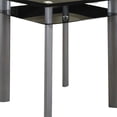 thumbnail image 3 of Benzara Square Glass Top Counter Height Dining Table with Metal Legs, 3 of 4
