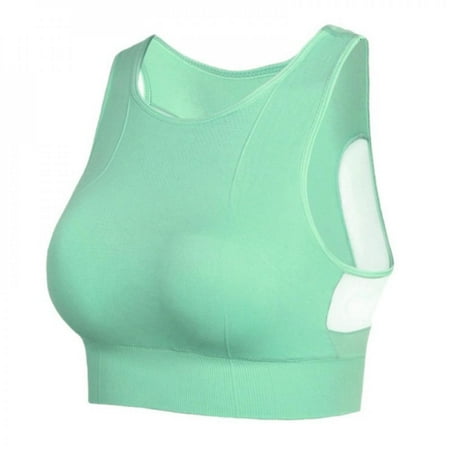 

DROPSHIPPING! Women Breathable Mesh Bras Shockproof Padded Solid Bra Seamless Fitness Tops Waistcoat High Quality hot sale