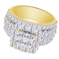 thumbnail image 2 of AFFY Princess & Round Cut White Natural Diamond Fashion Engagement Ring In 10k Yellow Gold (4.00 cttw) Ring Size-11, 2 of 2