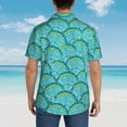 thumbnail image 4 of Bingfone Men's Short Sleeve Button Down Shirts Hawaiian Beautiful Seashells Printed Beach Shirt, 4 of 7