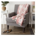 thumbnail image 2 of Contemporary Home Living 60" Pink and White Rectangular Checkered Cotton Throw, 2 of 2