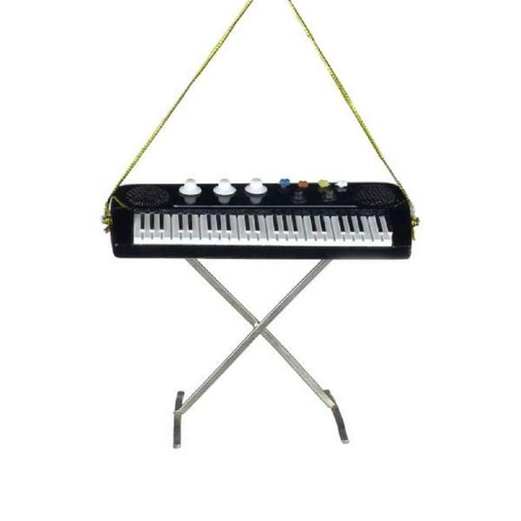 Broadway Gifts Electric KeyboardChristmas Tree Ornament Decoration, Metal , 3 inches
