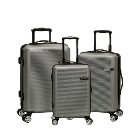 Rockland Luggage Skyline 3 Piece Hardside ABS Non-Expandable Luggage Set, F240