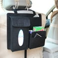 thumbnail image 1 of Pocket Car Rear  Hanging Bag Multifunction Storage Organizer Hook And Loop Fasteners Large Capacity Black, 1 of 1