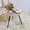 Pearl White, variant on 16 x 18 in. Handmade Iron Round Tray Side Table, Orange