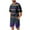Purple D, variant on Bovxnpu Men's Short Sleeve Tracksuit Summer T Shirt Shorts Set Short Sleeve Crew Neck Stripe Print T-Shirt & Shorts Set