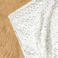 thumbnail image 6 of WOXIHUAN Girls Cover Up Crochet Bathing Suit Short Sleeve V Neck Summer Beach Dress for 7-16 Years White 7-8 Years, 6 of 7