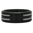 thumbnail image 3 of Men's 8mm Black Plated Titanium Band Ring, Size 8 + Gift Box, 3 of 6