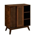 thumbnail image 4 of Spacious Cabinet For Bedroom - Dark Wood, Adjustable Shelf & Solid Wood Feet Modern Sideboard Bathroom Shelves In, 4 of 7