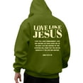 thumbnail image 5 of Christian Hoodies for Men 2025 Love Like Jesus Hoodie Long Sleeve Hooded Sweatshirt with Pockets Pullover Mens Hoodies, 5 of 6