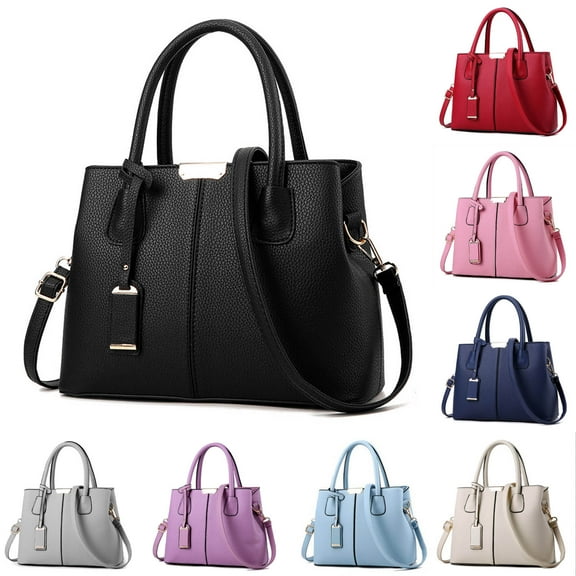 Lispipm Purses and Handbags for Women Fashion Shoulder Tote Bags Leather Top Handle Satchel Crossbody Shoulder Bag for Ladies Versatile Black