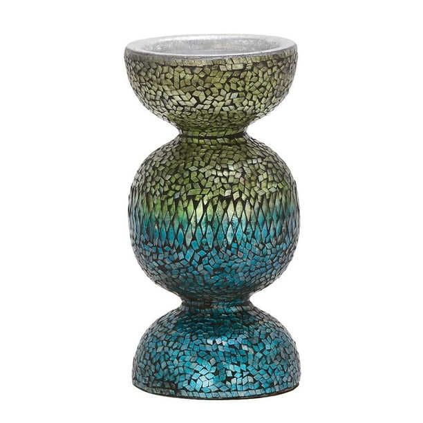 Alluring Metal Mosaic Candle Holder