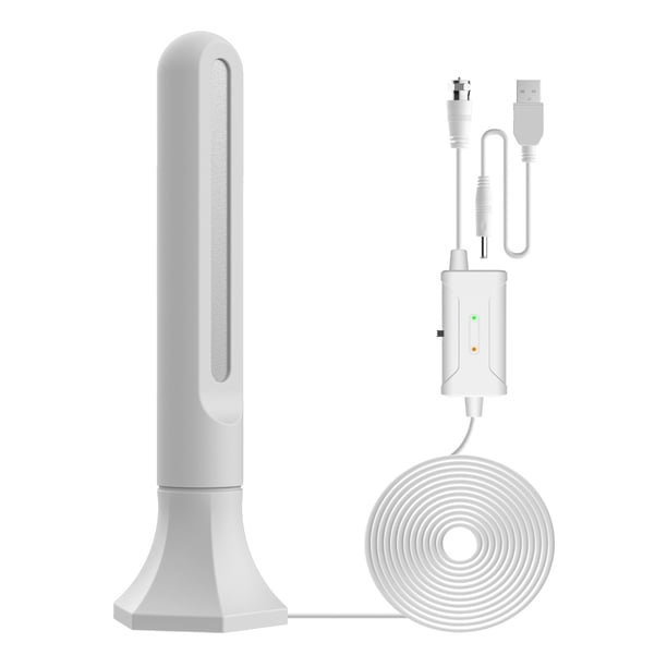 Antena HDTV para interiores de 25dB, antena de TV Digital, antena VHF UHF, rango de 150 millas con a Carevas Blanco