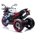 thumbnail image 3 of 12V Electric Motorbike for Kids, 3-Wheel Stable Design with Dual Motors, Slow Start, Spring Suspension & LED Lights – for Boys Girls Ages 3+, White, 3 of 10