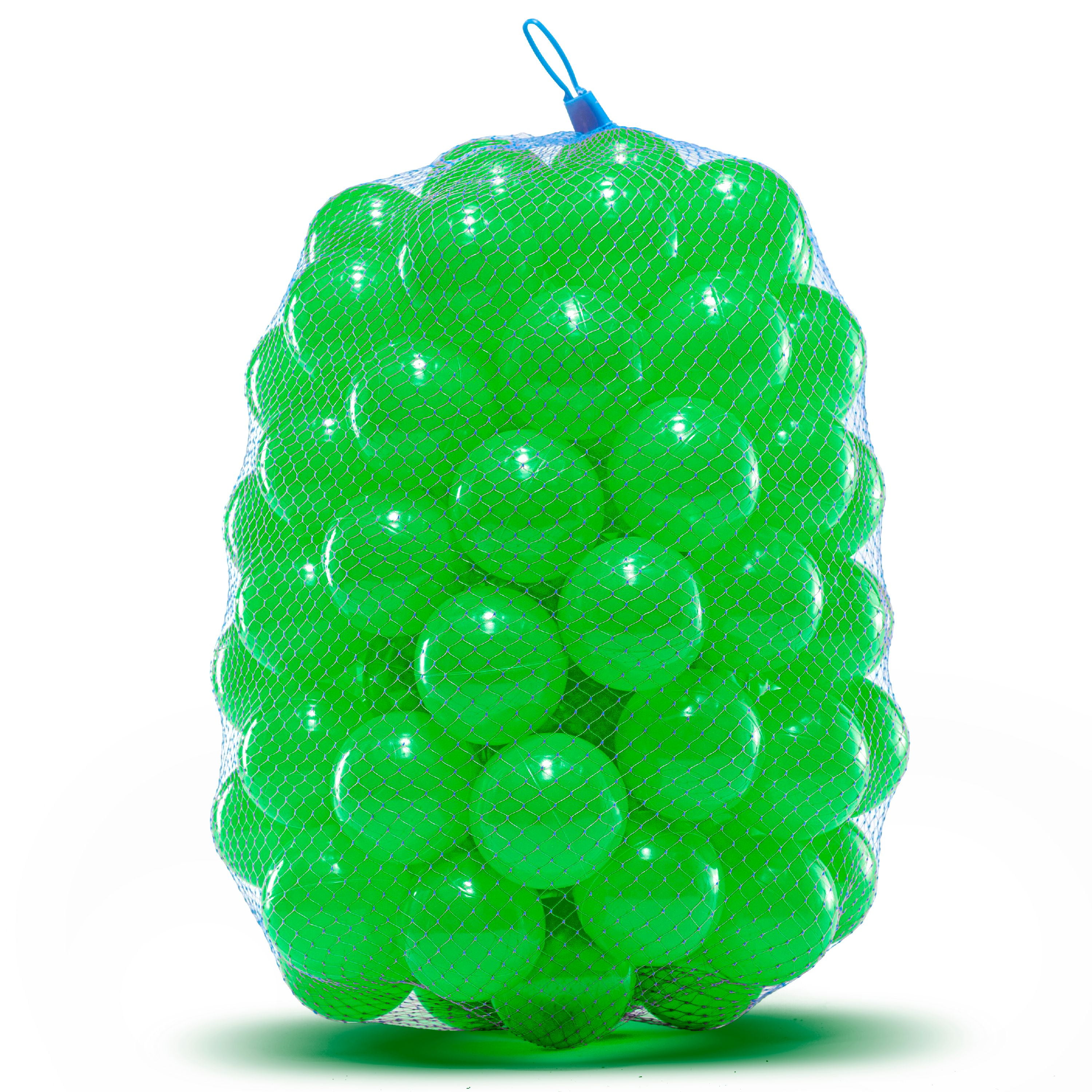 Upper Bounce® Crush Proof Plastic Trampoline Pit Balls 100 Pack - Green