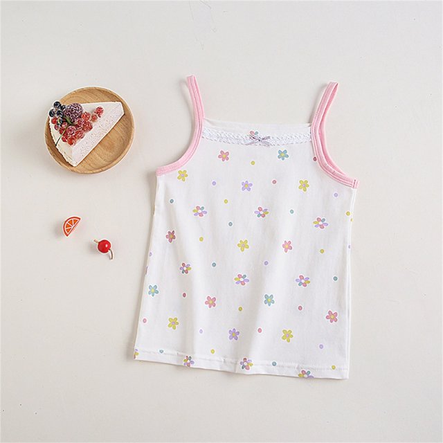 Soki Débardeur pour Filles 3-11 Ans, Dos Nageur, Coton, Sans Manches