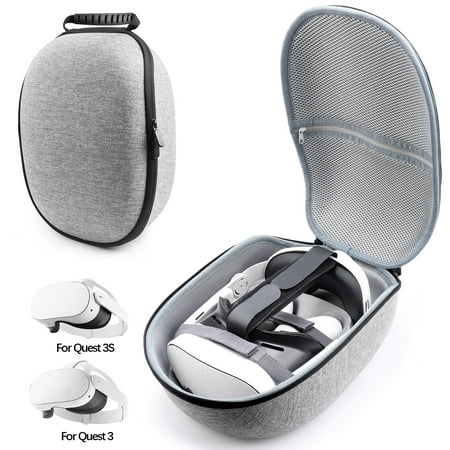Hard Carrying Case Compatible with Meta Quest 3S/Quest 3 Portable Case VR Gaming Headset Storage Bag for Travel and Home