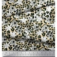 thumbnail image 2 of Soimoi Green Poly Georgette Fabric Floral & Leopard Animal Skin Printed Craft Fabric by the Yard 52 Inch Wide, 2 of 3