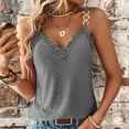 thumbnail image 3 of Tbopshirt Tank Tops for Women,Womens tops,Women's Summer Fashion Womens Sexy Lace Casual V-Neck Vest Blouse T-Shirt,T-shirt Vest Tee Blouse,Camisoles for Women Plus, 3 of 5