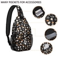thumbnail image 2 of Sling Backpack,Minimalist Halloween Pattern Sling Bag with Water Bottle Holder,Waterproof Sling Bag for Men/Women with Headphone Jack for Hiking,Travel, 2 of 5