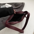 thumbnail image 2 of Bolso de hombro con forma de media luna para mujer, de piel sintética, bandolera simple, bolso diario para mujer, 2 of 8
