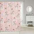 thumbnail image 2 of Pink Unicorn Bath Curtain Cartoon Rainbow Unicorn Shower Curtain for Boys Girls Cute Unicorn Bathroom Shower Curtain Set Kawaii Rainbow Kids Bathroom Accessories 72"x72", 2 of 6