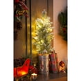 thumbnail image 2 of Evergreen LED Tree in Tin Pot with Tree Cut-out Table Decor, 2 of 4