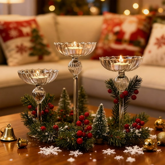 Taper Candle Holder Tall Glass Candle Holders Striped Candelabra Cup For Romantic Candlelight Dinner Table Centerpiece Wedding Decor Party Birthday Christmas Home Decorations