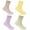 Grey / Olive / Yellow / Purple, variant on Women's Extra Large Fuzzy Warm Feather Soft Socks - Assortment 4C - 4prs