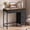 Brown, variant on HIGDBFE Small Desk with 5 Fabric Drawers, Computer Desk with Iron Hook for Bedroom Home Office, White