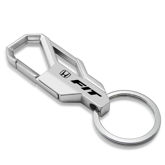 Honda Fit Silver Carabiner-style Snap Hook Metal Key Chain