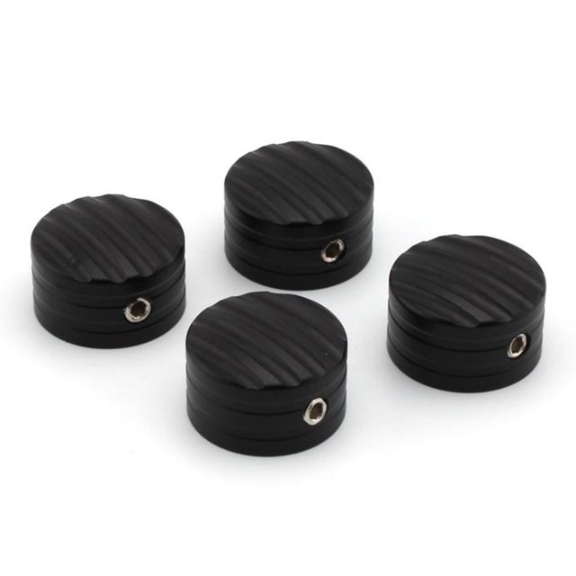 VONKY Stylish and Reliable 4x Head Caps Nut Covers for T120 Black Lines 0.6x0.9 Inch 5Set