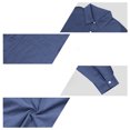 thumbnail image 4 of Linen Shirts for Men Long Sleeve, Casual Summer Button Down Shirt Tops, Fashionable Loose Breathable Solid Color, Navy s, 4 of 6