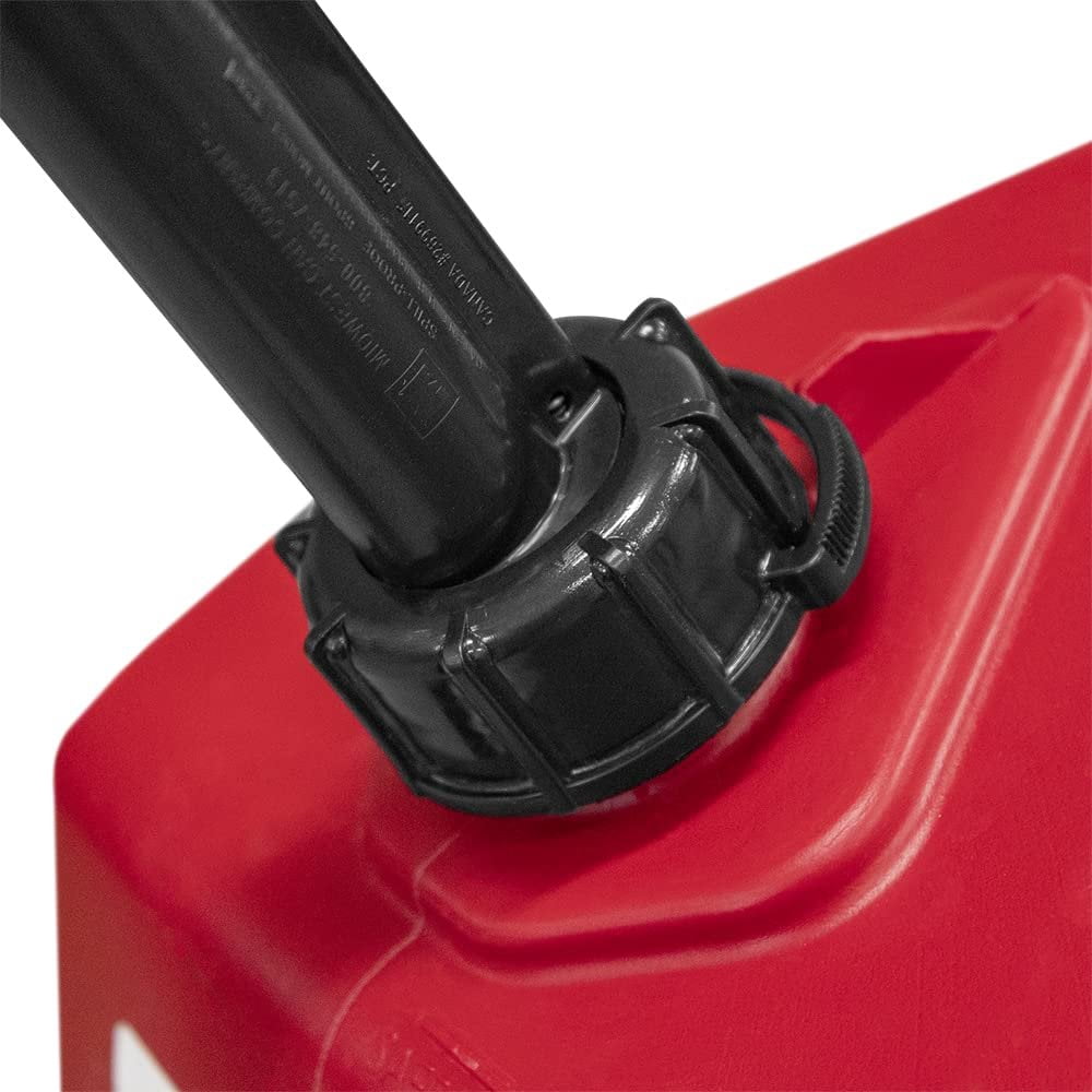 Midwest Military Style 5Gal Petrol Tank, MW2006 for Safely Storage and Transport, Red with Black, Medium
