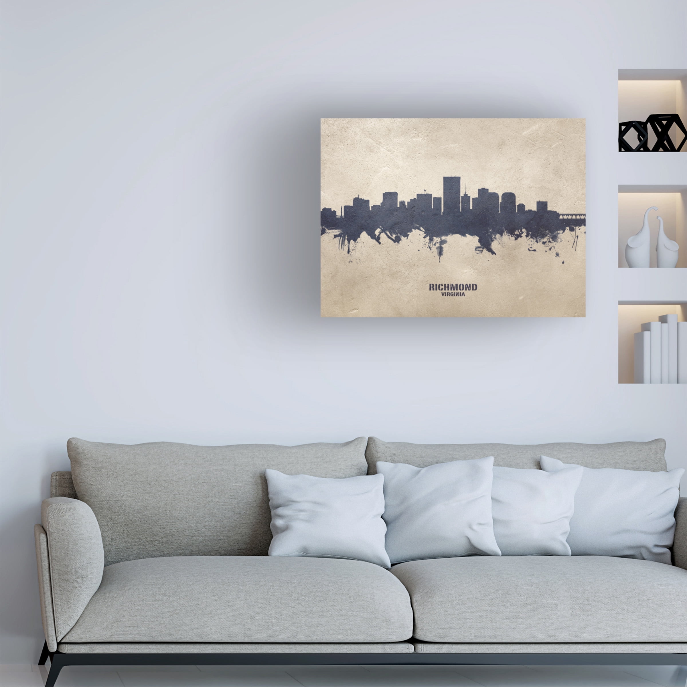 Michael Tompsett 'Richmond Virginia Skyline Concrete' Canvas Art